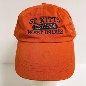 St. Kitts West Indies Orange Adjustable Hat